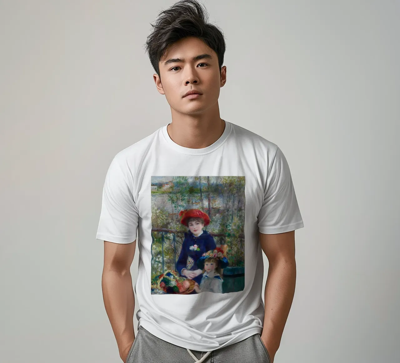 Pierre-Auguste Renoir - Due sorelle (sulla terrazza) t-shirt da Timeless Artworks