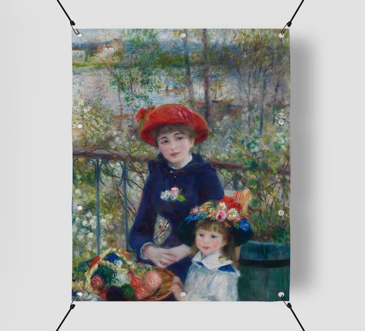 Pierre-Auguste Renoir - Due sorelle (sulla terrazza) telo in pvc da Timeless Artworks