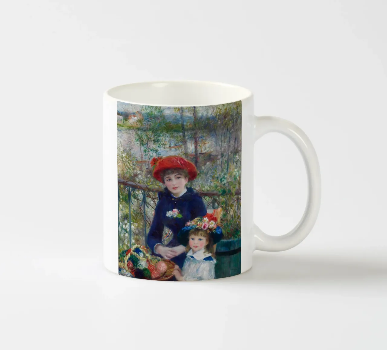 Pierre-Auguste Renoir - Due sorelle (sulla terrazza) tazza in ceramica da Timeless Artworks