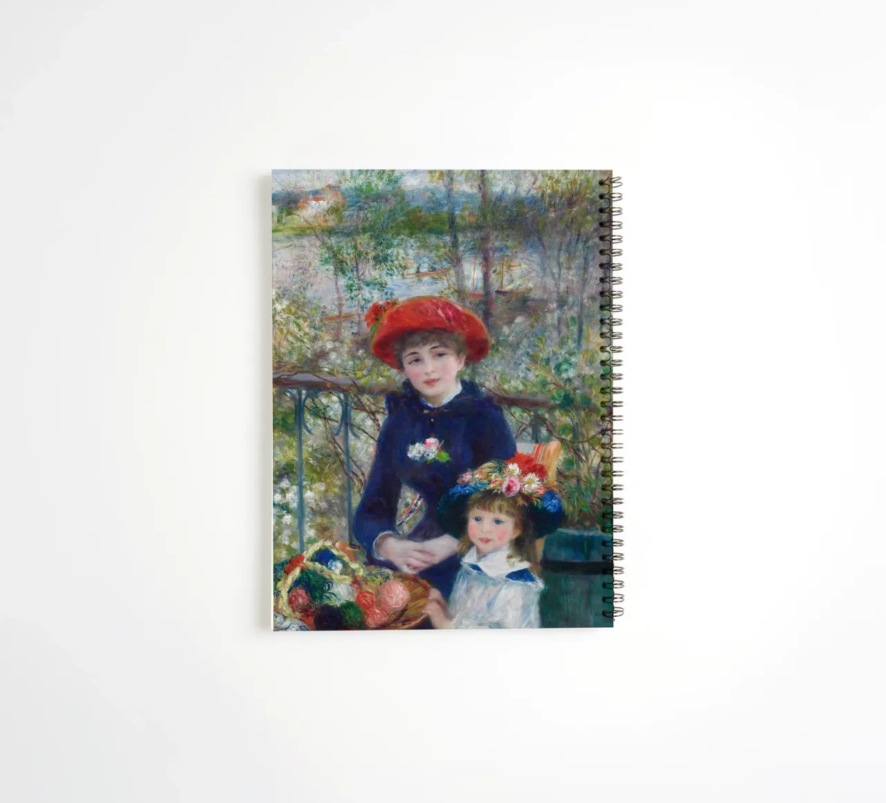 Pierre-Auguste Renoir - Two Sisters (On the Terrace) spiral notebook by Timeless Artworks