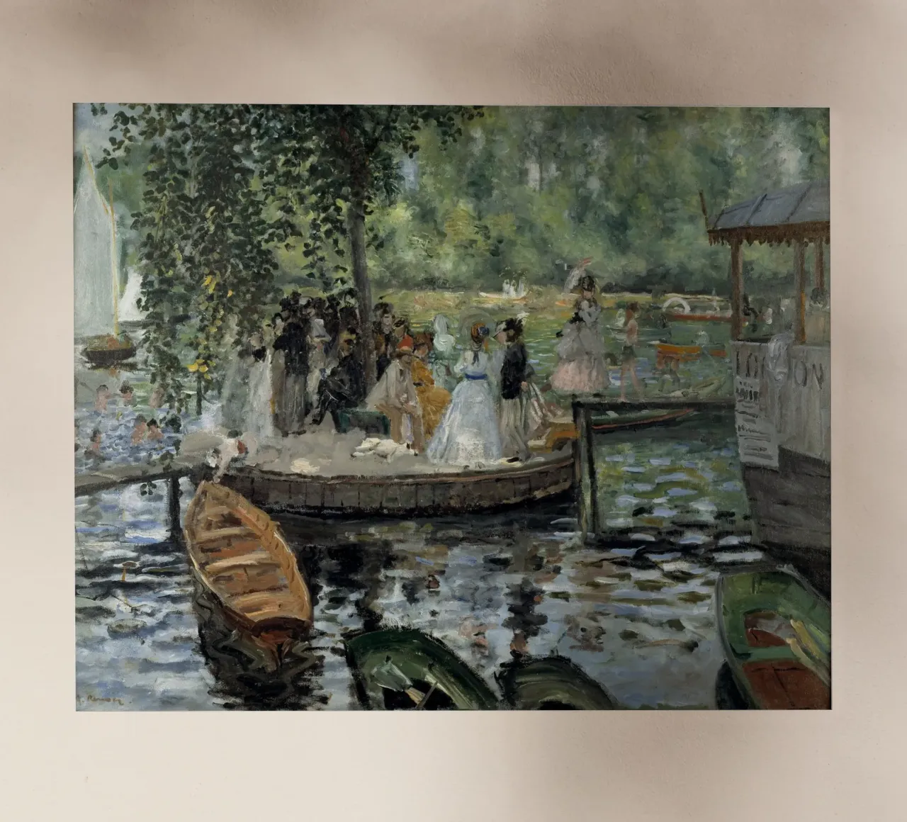 Pierre-Auguste Renoir - La Grenouillère pellicola backlit da Timeless Artworks