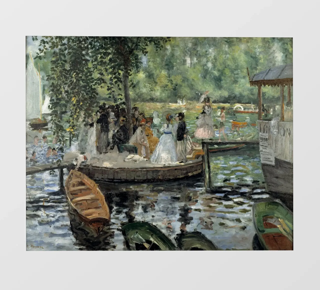 Pierre-Auguste Renoir - La Grenouillère pellicola backlit da Timeless Artworks