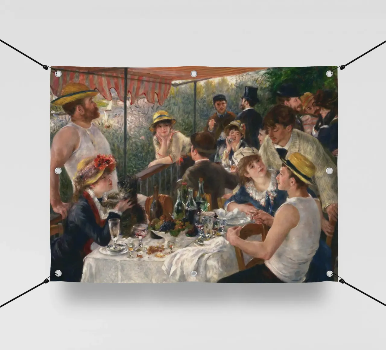 Pierre-Auguste Renoir - Pranzo della festa in barca telo in pvc da Timeless Artworks