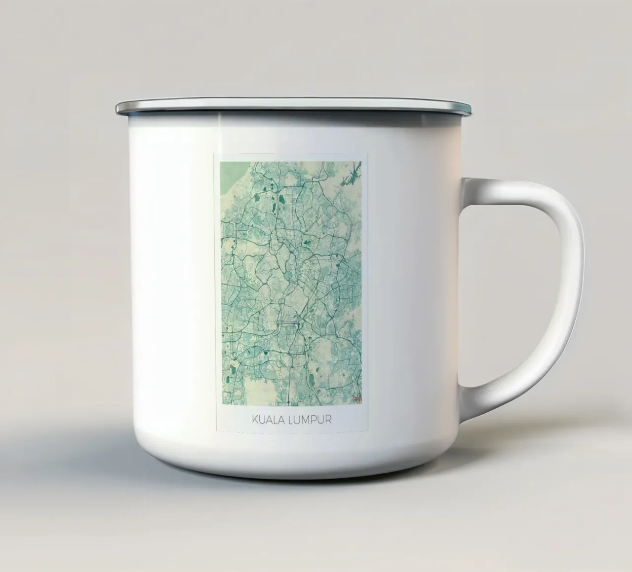 Kuala Lumpur tazza in smalto da Hubert Roguski