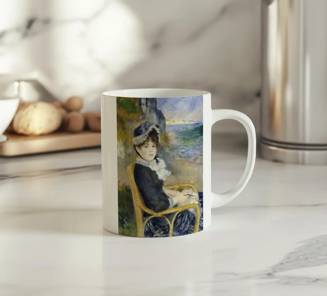 Pierre-Auguste Renoir - In riva al mare tazza in ceramica da Timeless Artworks