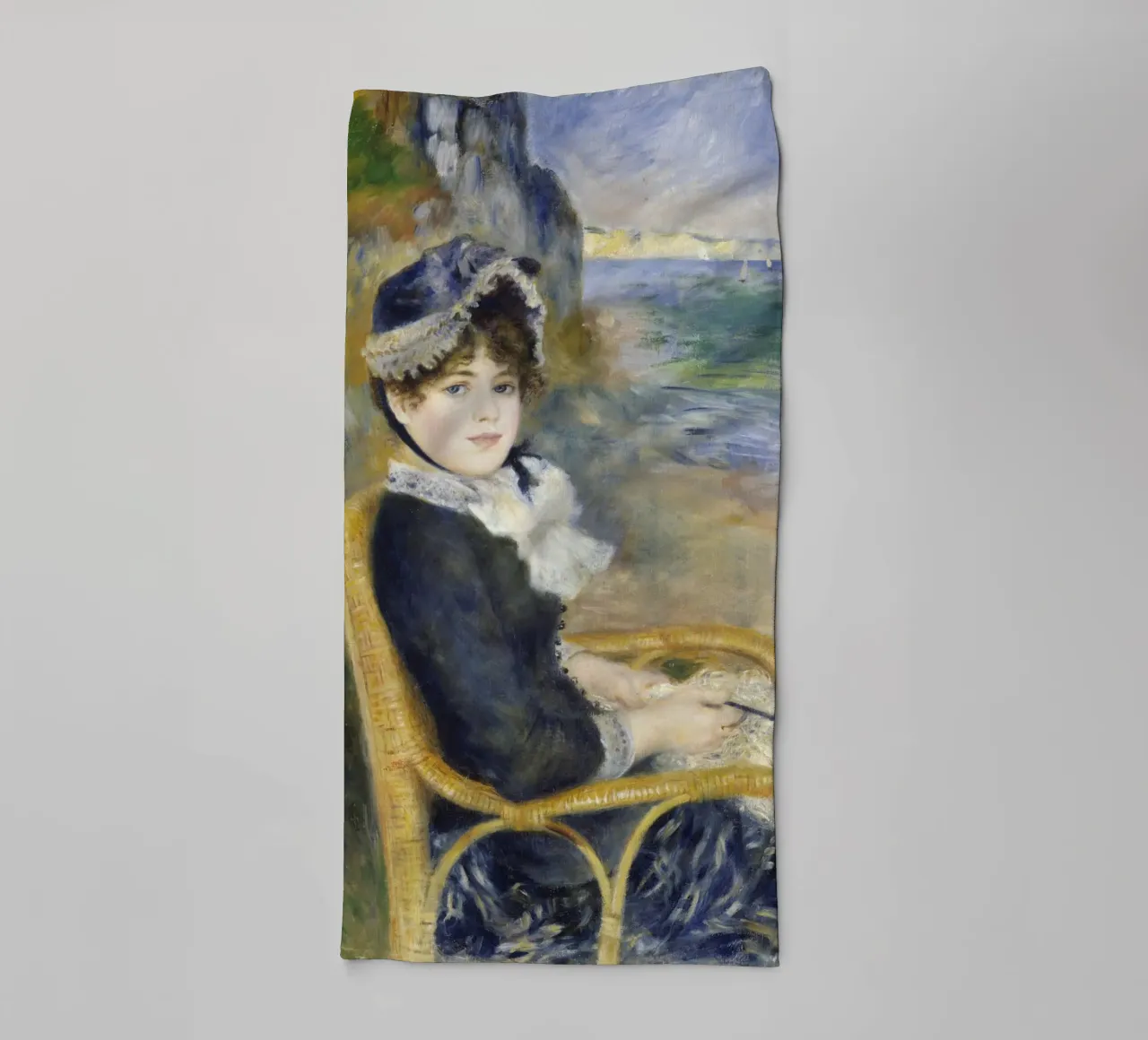 Pierre-Auguste Renoir - In riva al mare asciugamano da bagno da Timeless Artworks