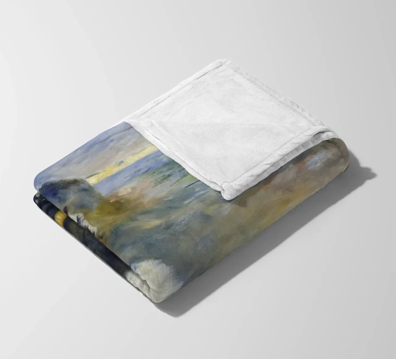Pierre-Auguste Renoir - In riva al mare coperta in pile da Timeless Artworks