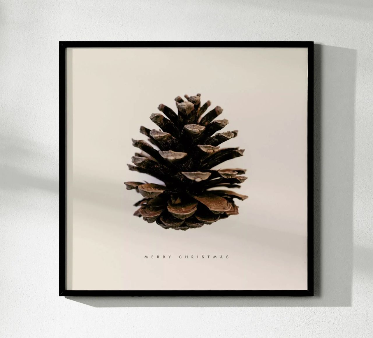 Merry Christmas 1 poster met aluminium frame van Florent Bodart