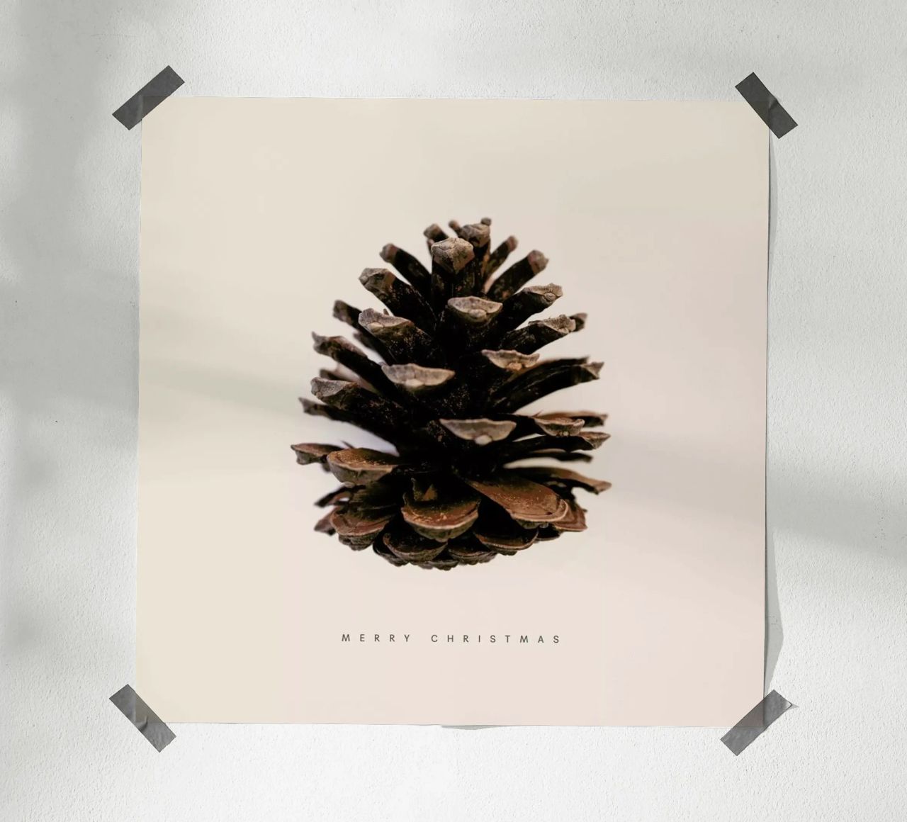 Merry Christmas 1 poster met aluminium frame van Florent Bodart