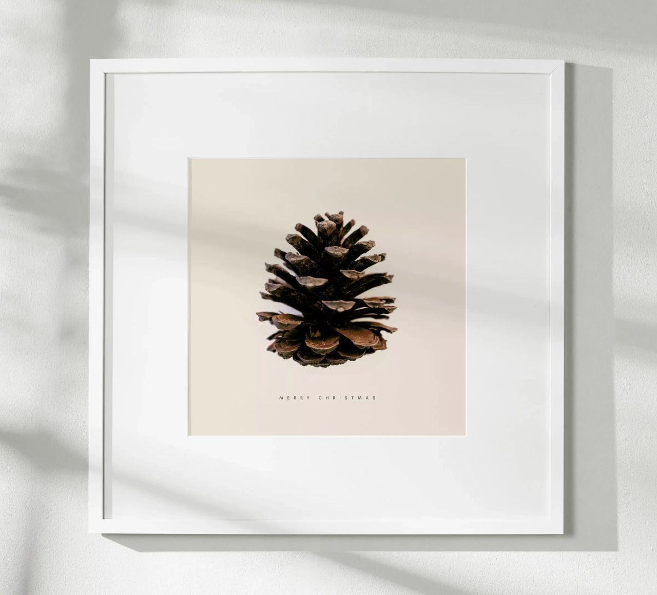 Merry Christmas 1 poster met aluminium frame van Florent Bodart