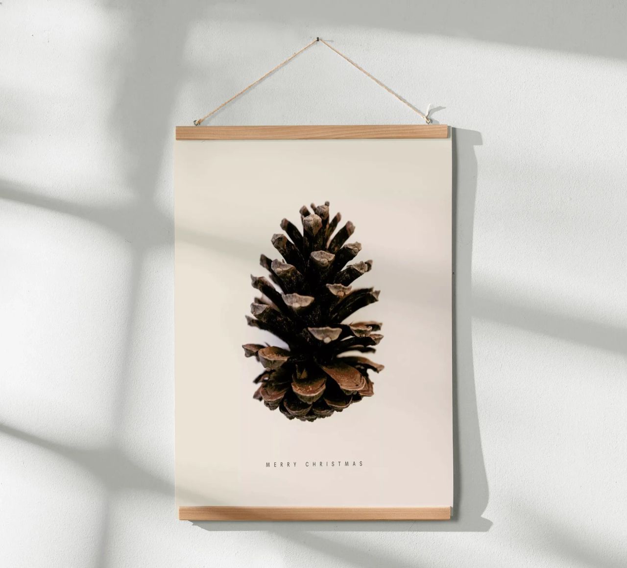 Merry Christmas 1 poster met aluminium frame van Florent Bodart