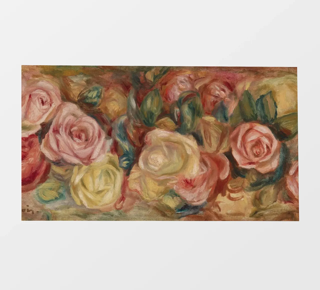 Pierre-Auguste Renoir - Rose pellicola backlit da Timeless Artworks