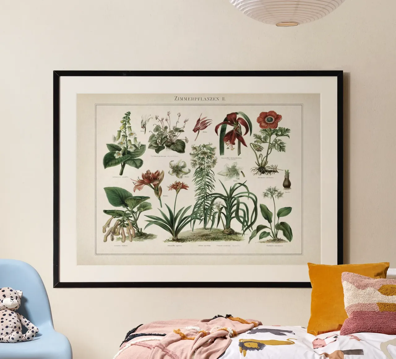 Vintage Meyers 2 Zimmerpflanzen 2 poster met kunststof frame van Vintage Print Collection