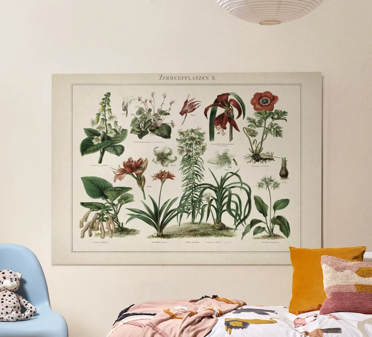 Vintage Meyers 2 Zimmerpflanzen 2 poster met kunststof frame van Vintage Print Collection