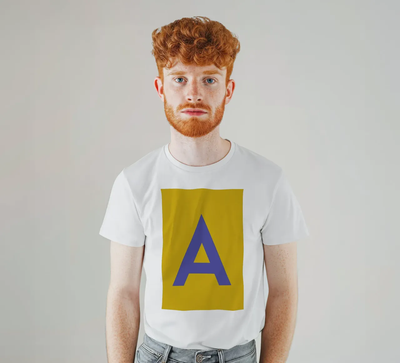 Yellow Letter A T-Shirt von Studio One