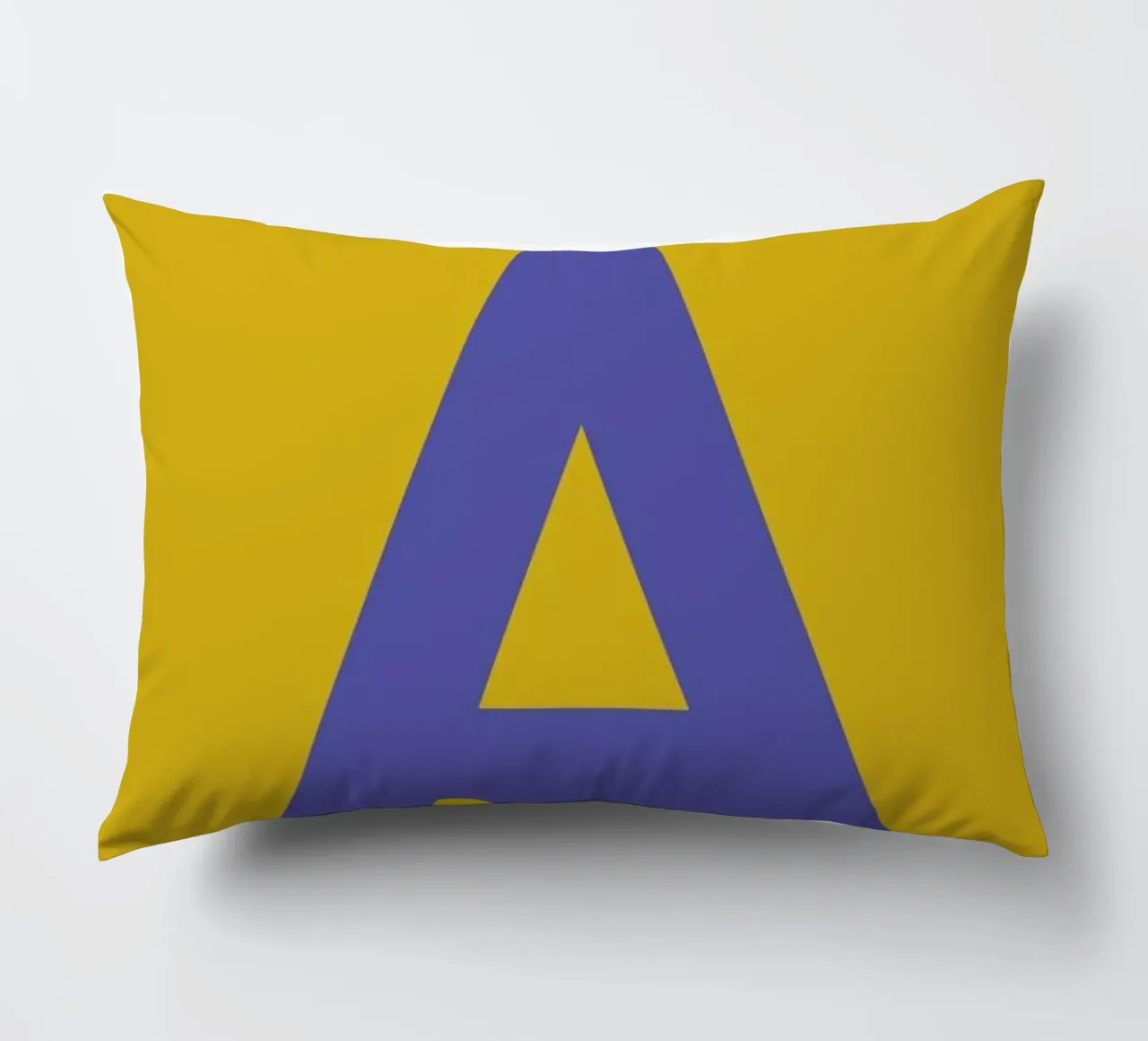Yellow Letter A decorative cushion by Studio One