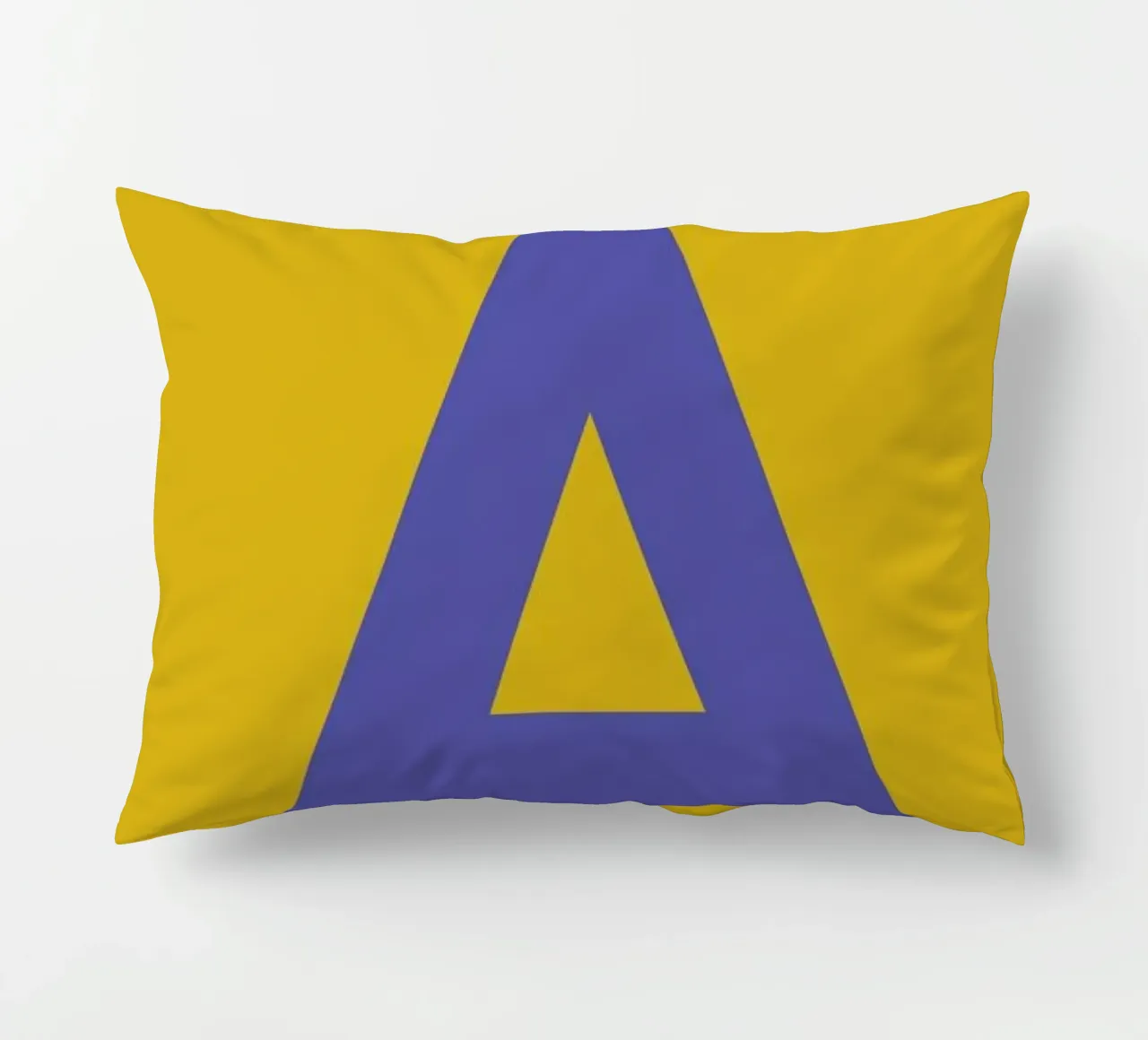 Yellow Letter A decorative cushion by Studio One