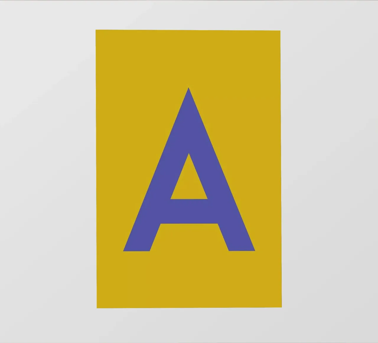 Yellow Letter A PVC Plane von Studio One