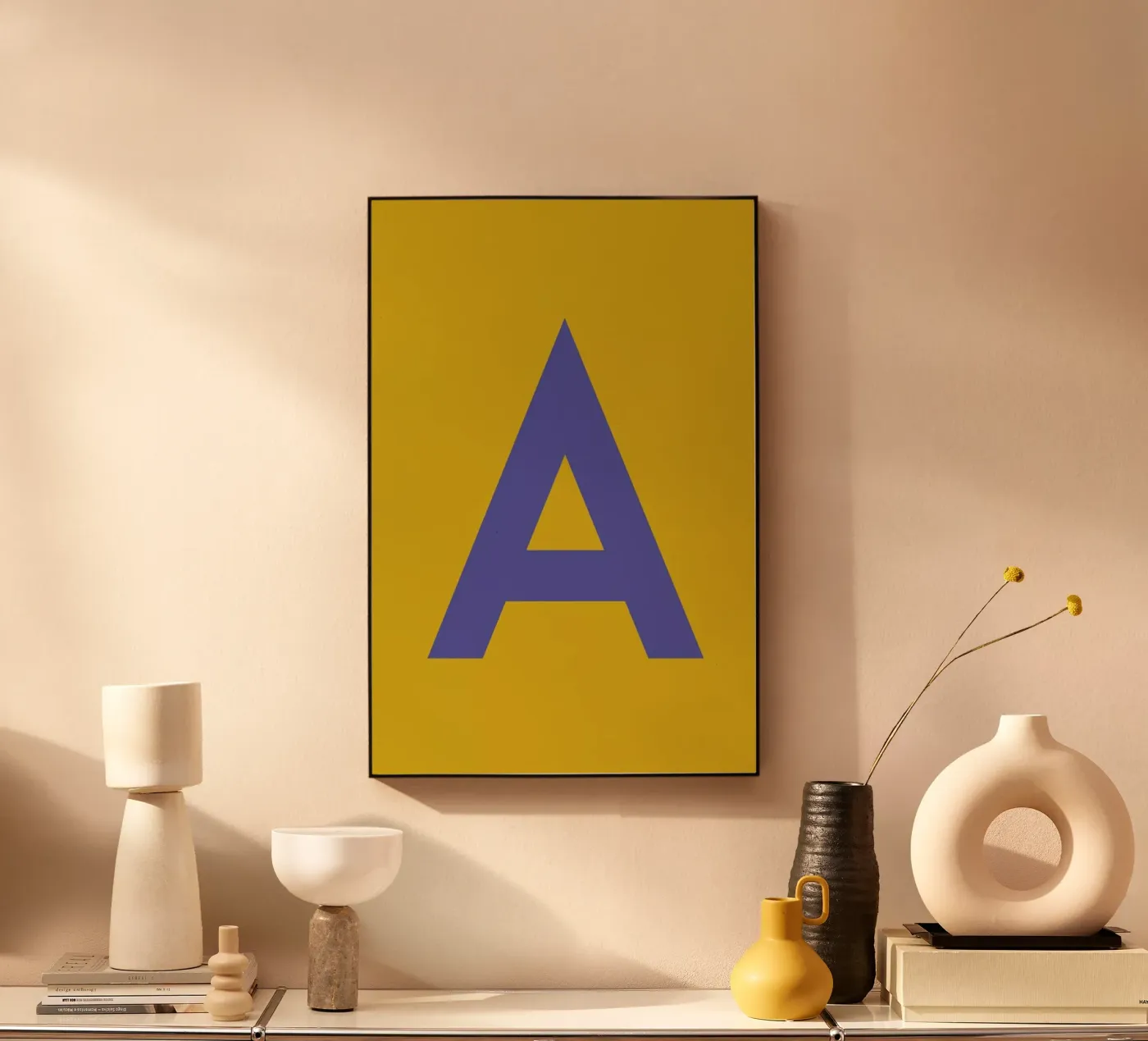 Yellow Letter A plexiglass da Studio One