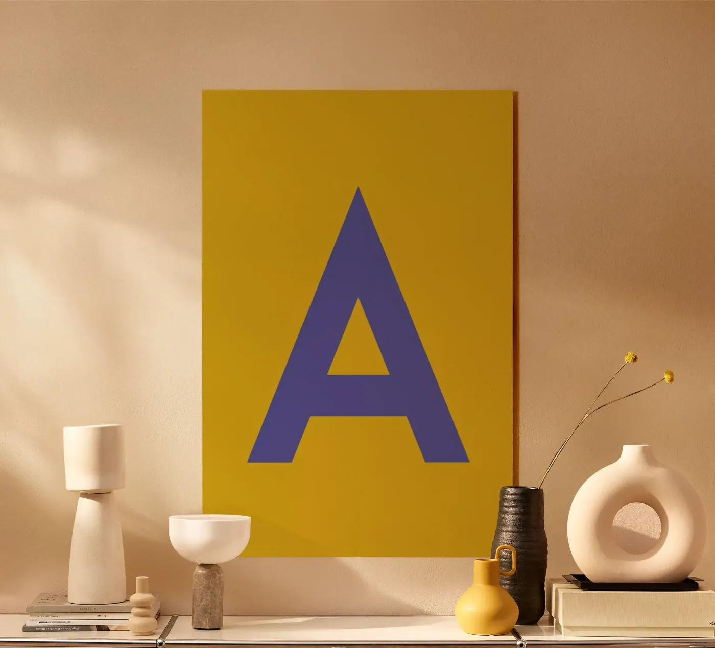 Yellow Letter A plexiglass da Studio One