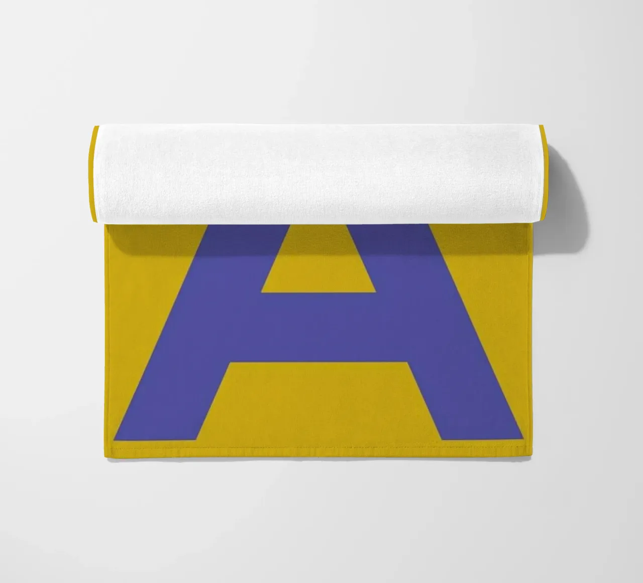 Yellow Letter A beach towel by Studio One