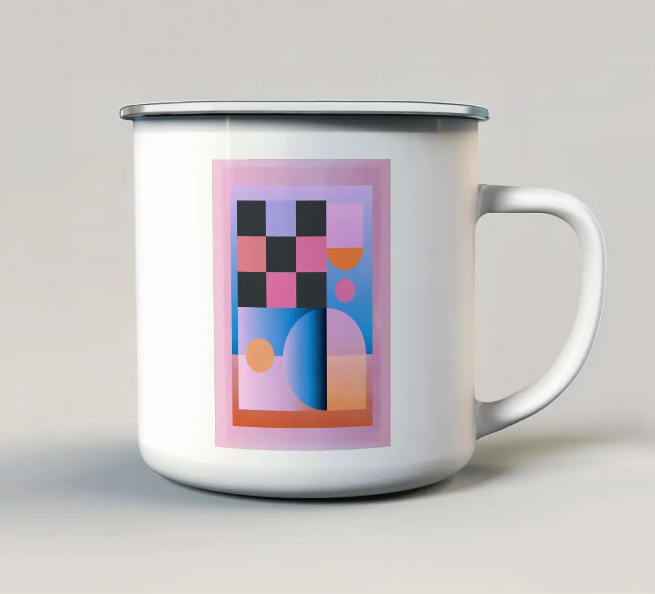 Astrazione geometrica 201 tazza in smalto da Gaite