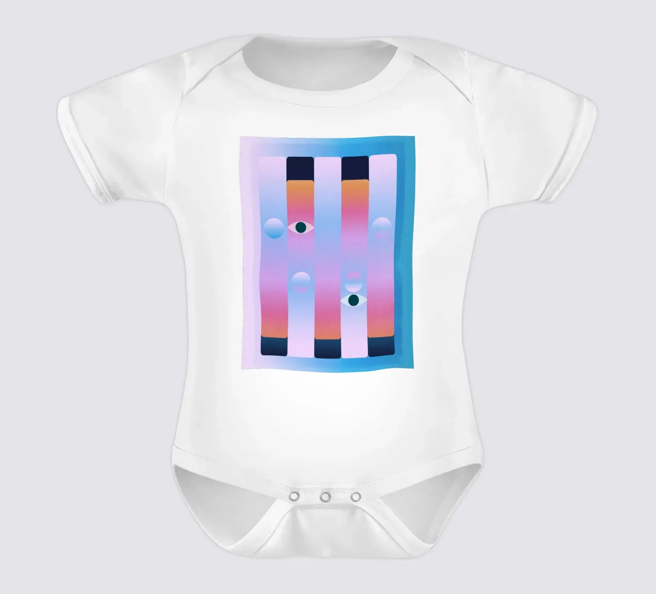 Astrazione geometrica 202 body neonato maniche corte da Gaite