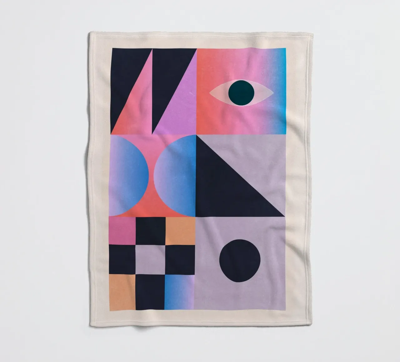 Geometric Abstraction 203 fleece blanket by Gaite
