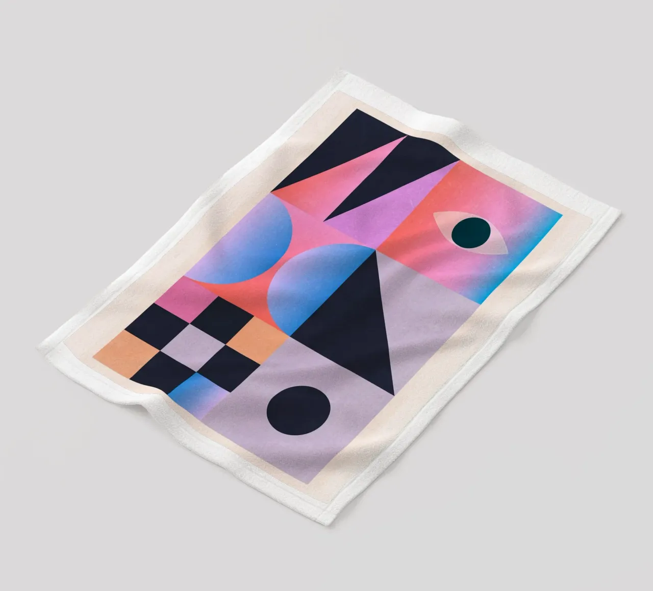 Geometric Abstraction 203 fleece blanket by Gaite