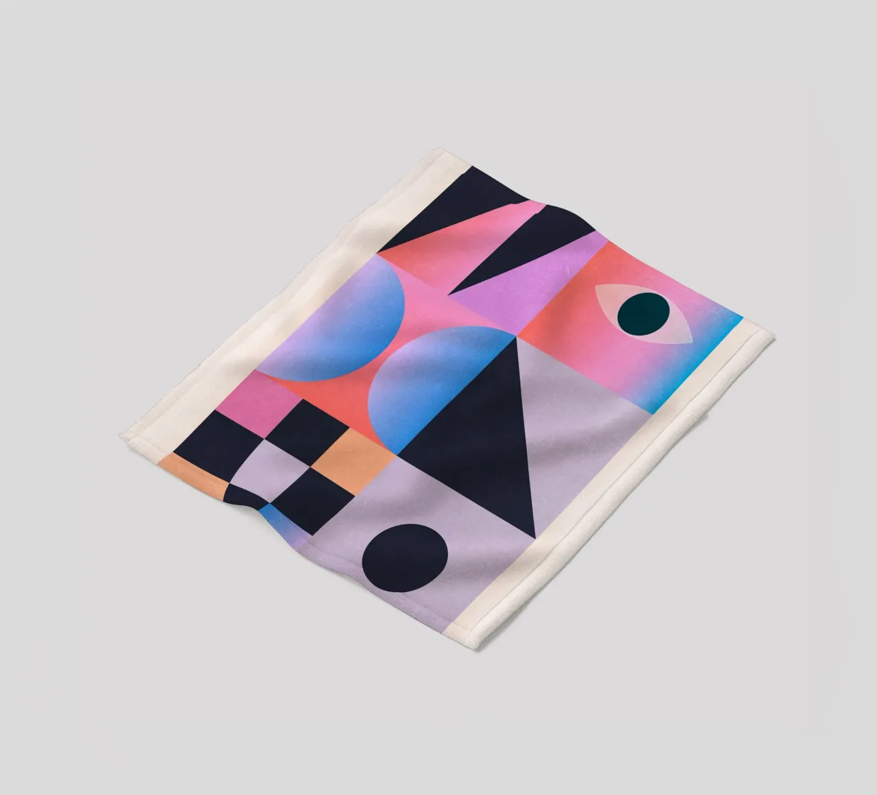 Geometric Abstraction 203 fleece blanket by Gaite