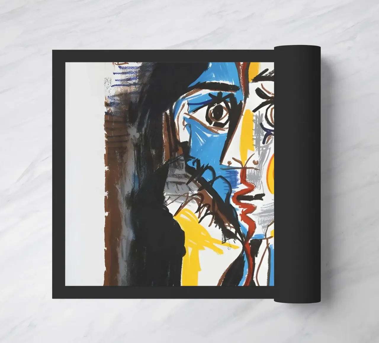 Picasso-inspired doormat by Kunst und Kontrast