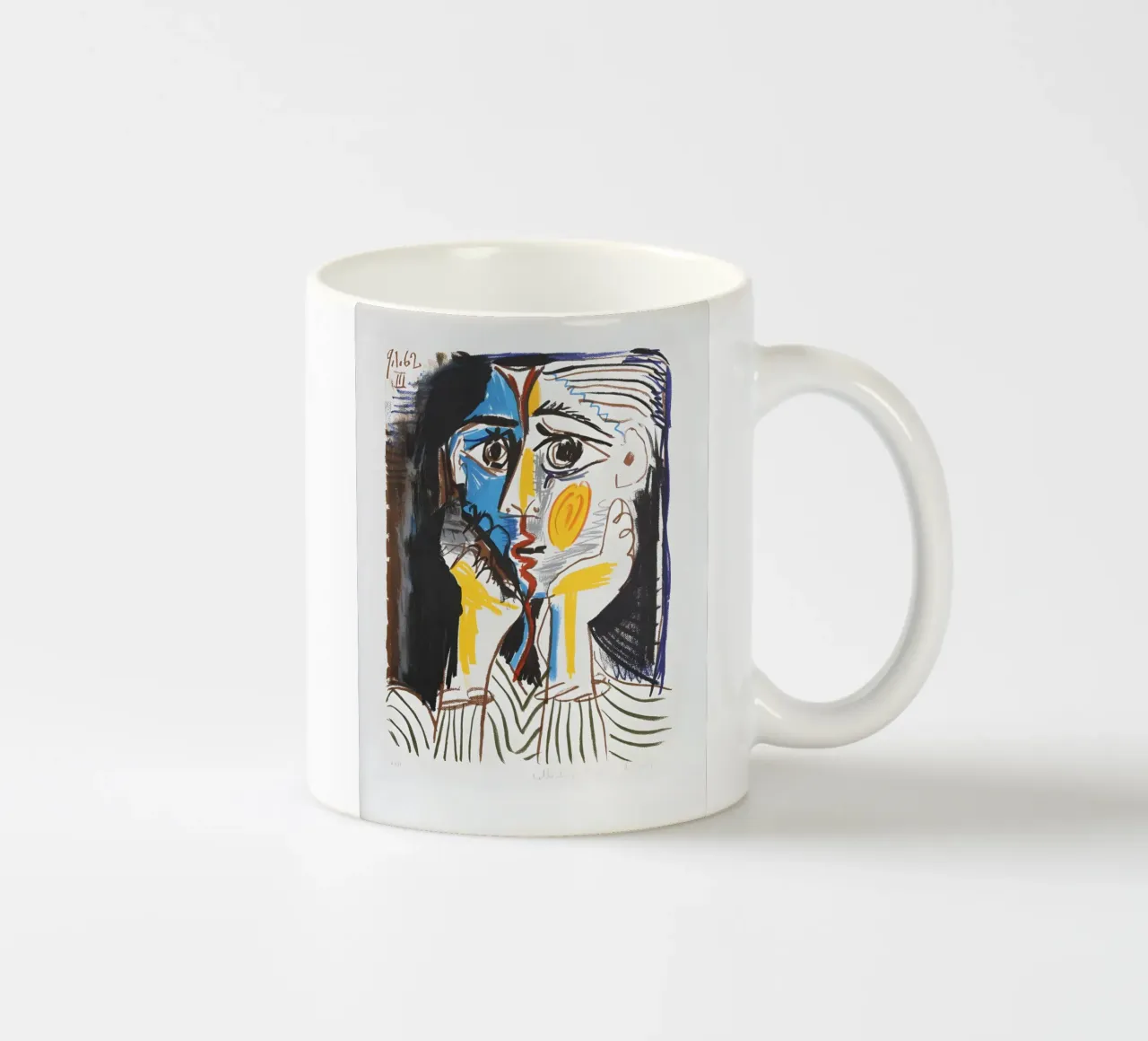 Picasso-inspired ceramic mug by Kunst und Kontrast