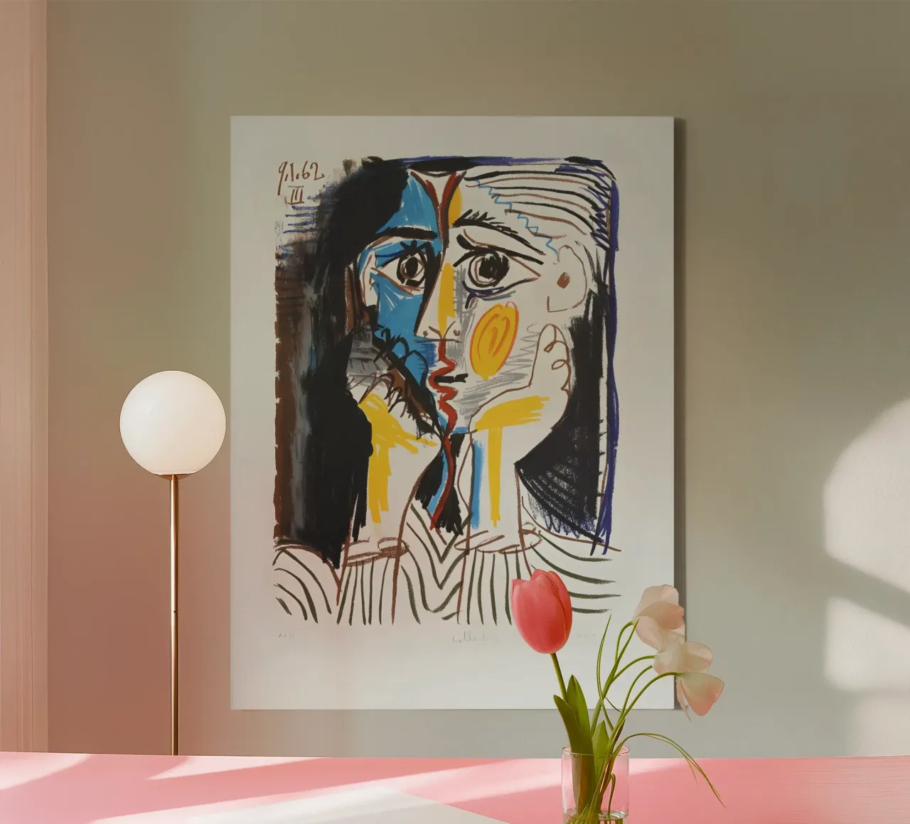 Ispirato a Picasso tela con Cornice a cassetta da Kunst und Kontrast