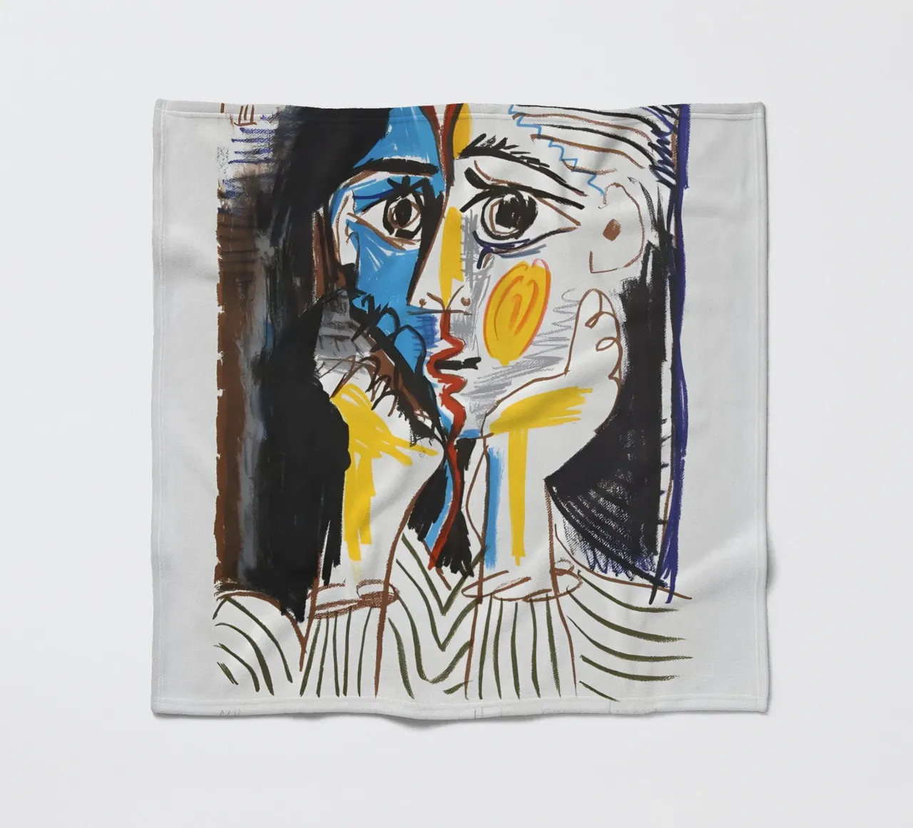 Ispirato a Picasso coperta in pile da Kunst und Kontrast