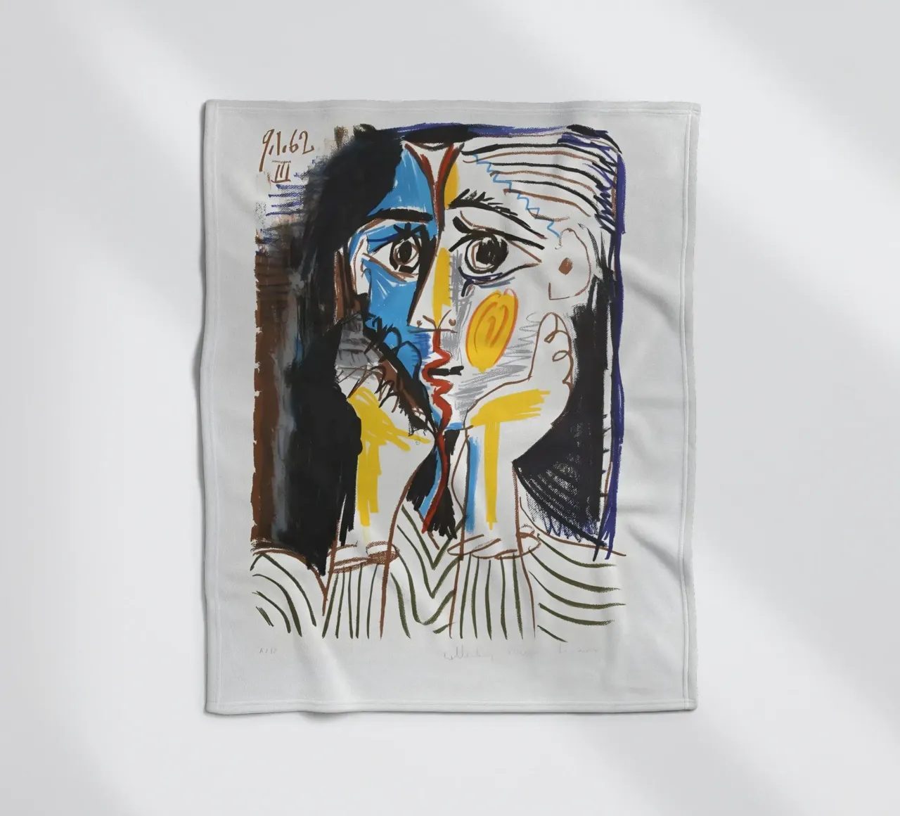 Ispirato a Picasso coperta in pile da Kunst und Kontrast