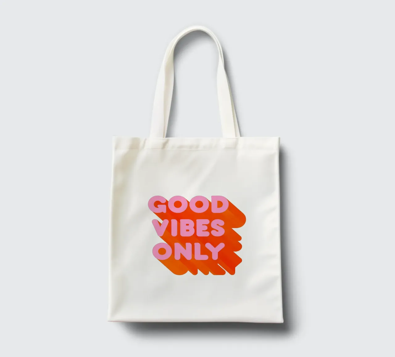 Retro "Good Vibes Only" Grafikdruck Jutebeutel von showmemars