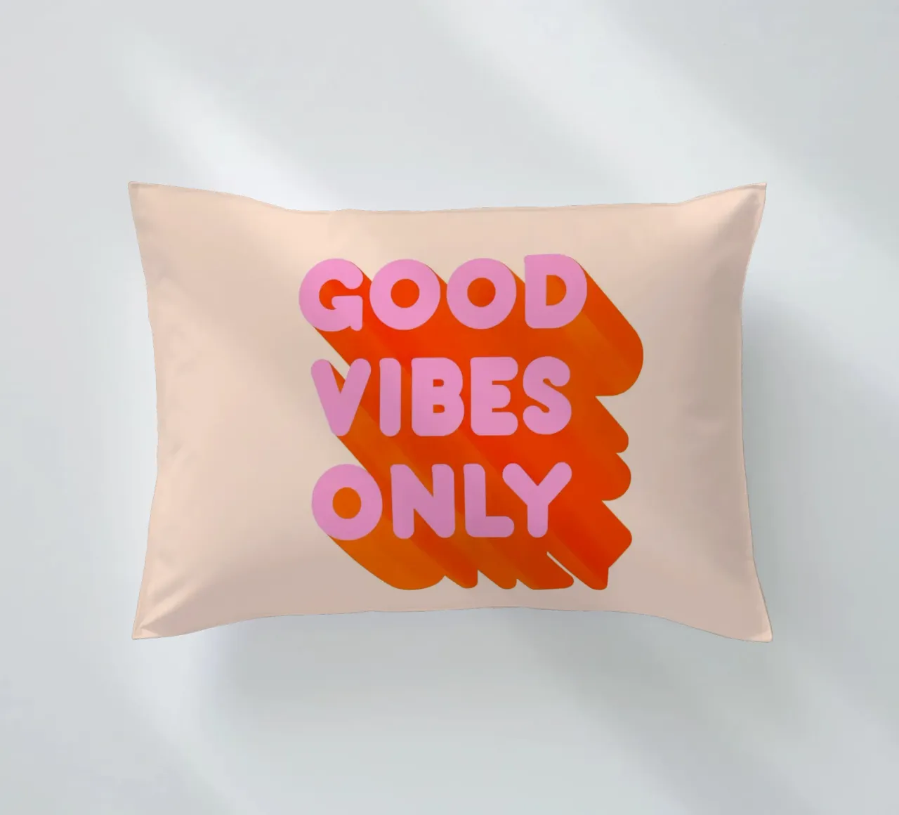 Retro "Good Vibes Only" Graphic Print decorative cushion by showmemars