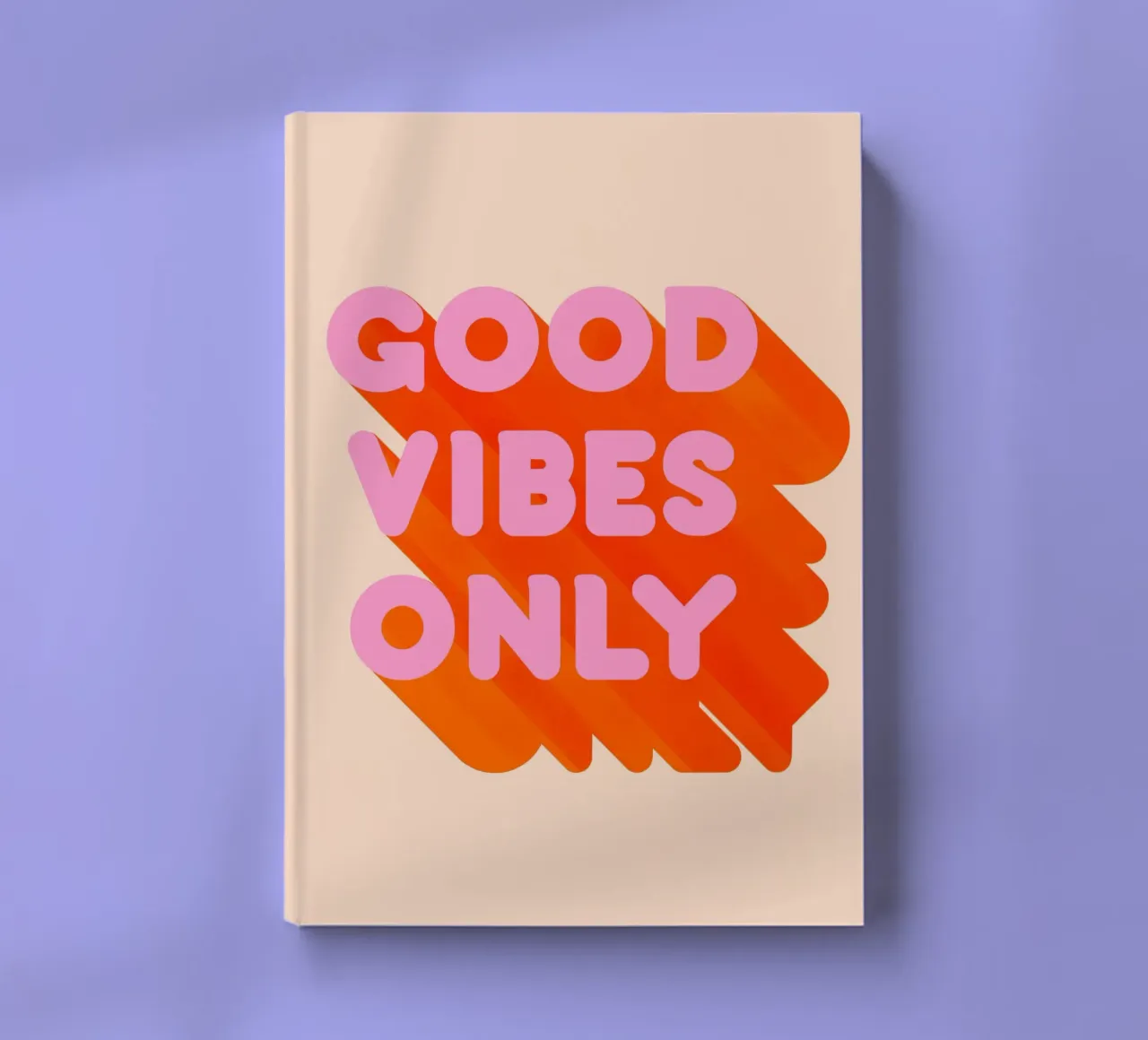 Retro "Good Vibes Only" Graphic Print notebook by showmemars