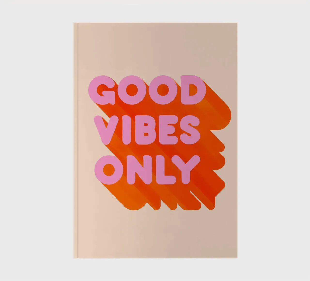 Retro "Good Vibes Only" Graphic Print notebook by showmemars