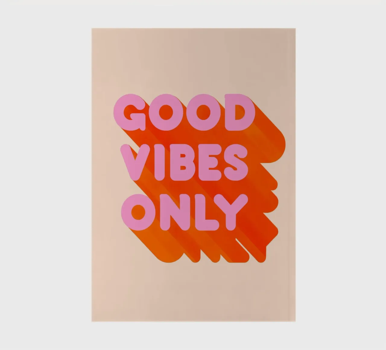 Retro "Good Vibes Only" Graphic Print notebook by showmemars