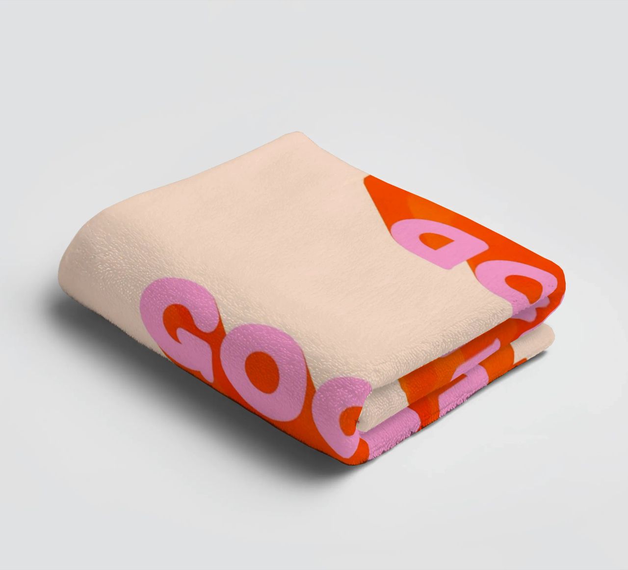 Retro "Good Vibes Only" Grafikdruck Handtuch von showmemars