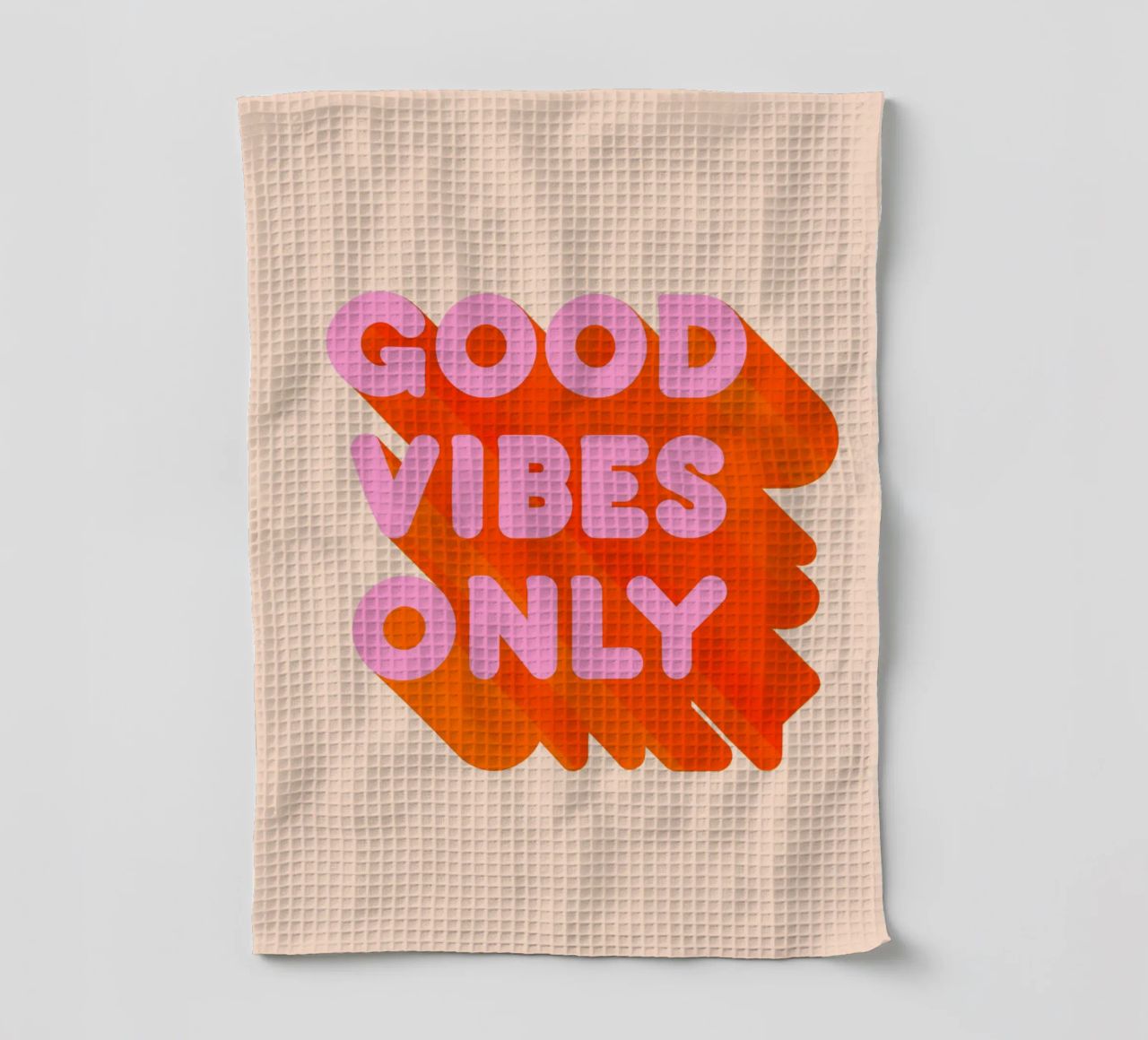 Retro "Good Vibes Only" Grafikdruck Geschirrtuch von showmemars