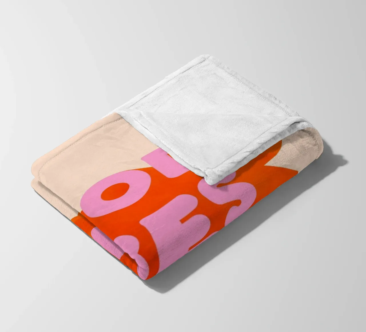 Retro "Good Vibes Only" Grafikdruck Fleecedecke von showmemars
