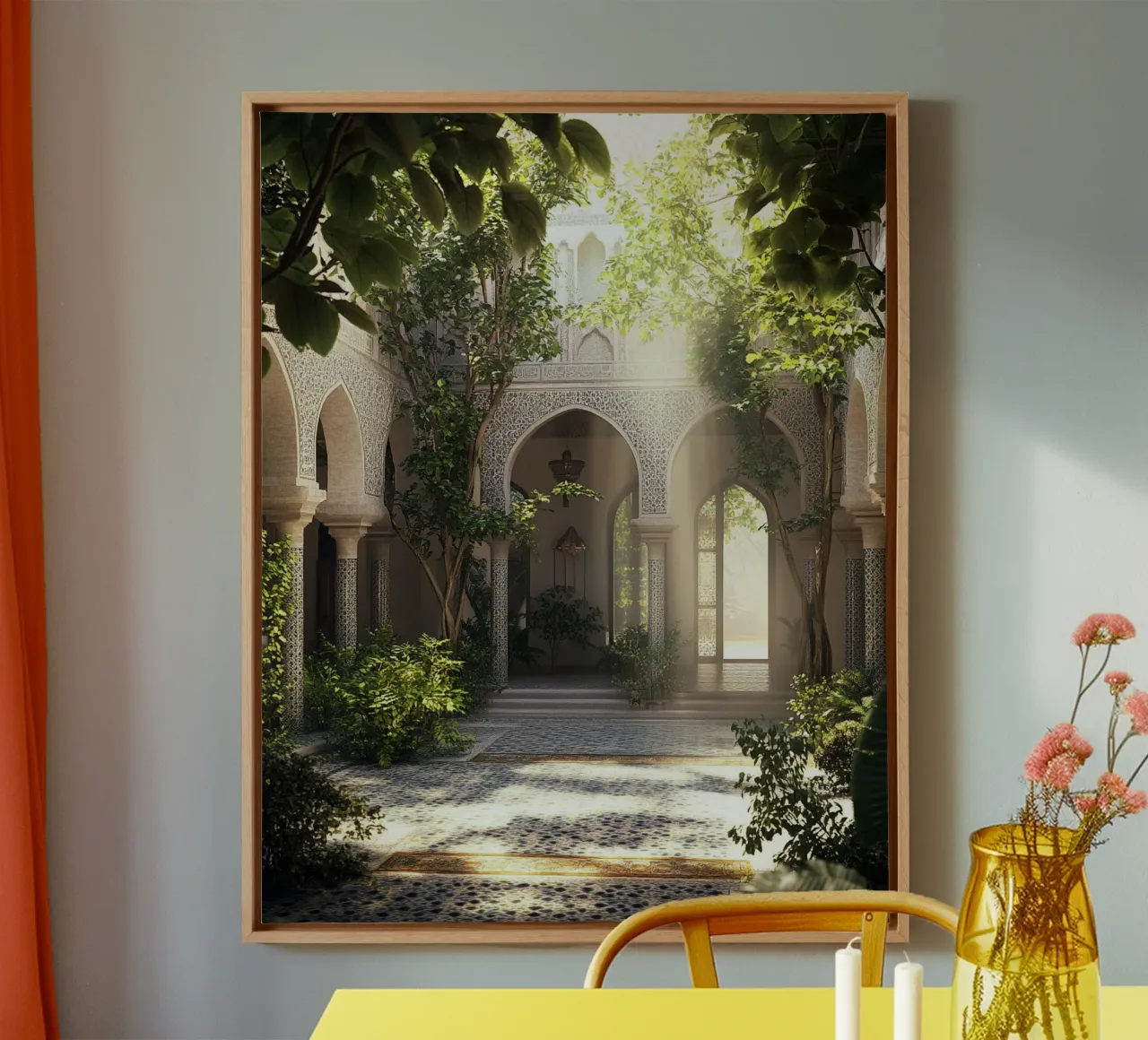Verde lussureggiante tela con Cornice a cassetta da PhotoVibe Decor