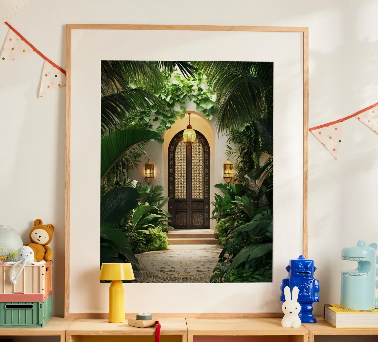 Verde lussureggiante poster con telaio in plastica da PhotoVibe Decor