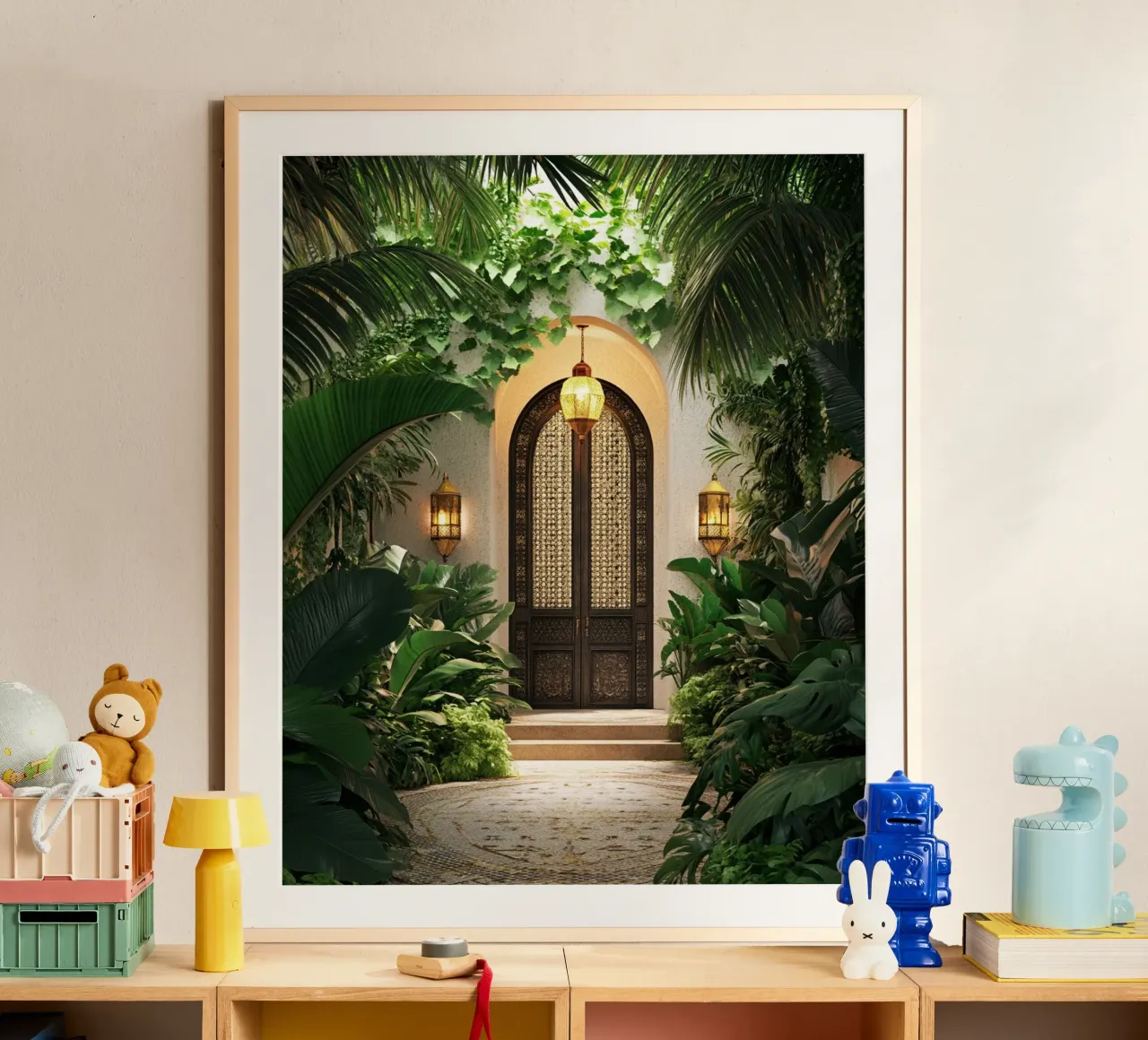 Verde lussureggiante poster con telaio in plastica da PhotoVibe Decor