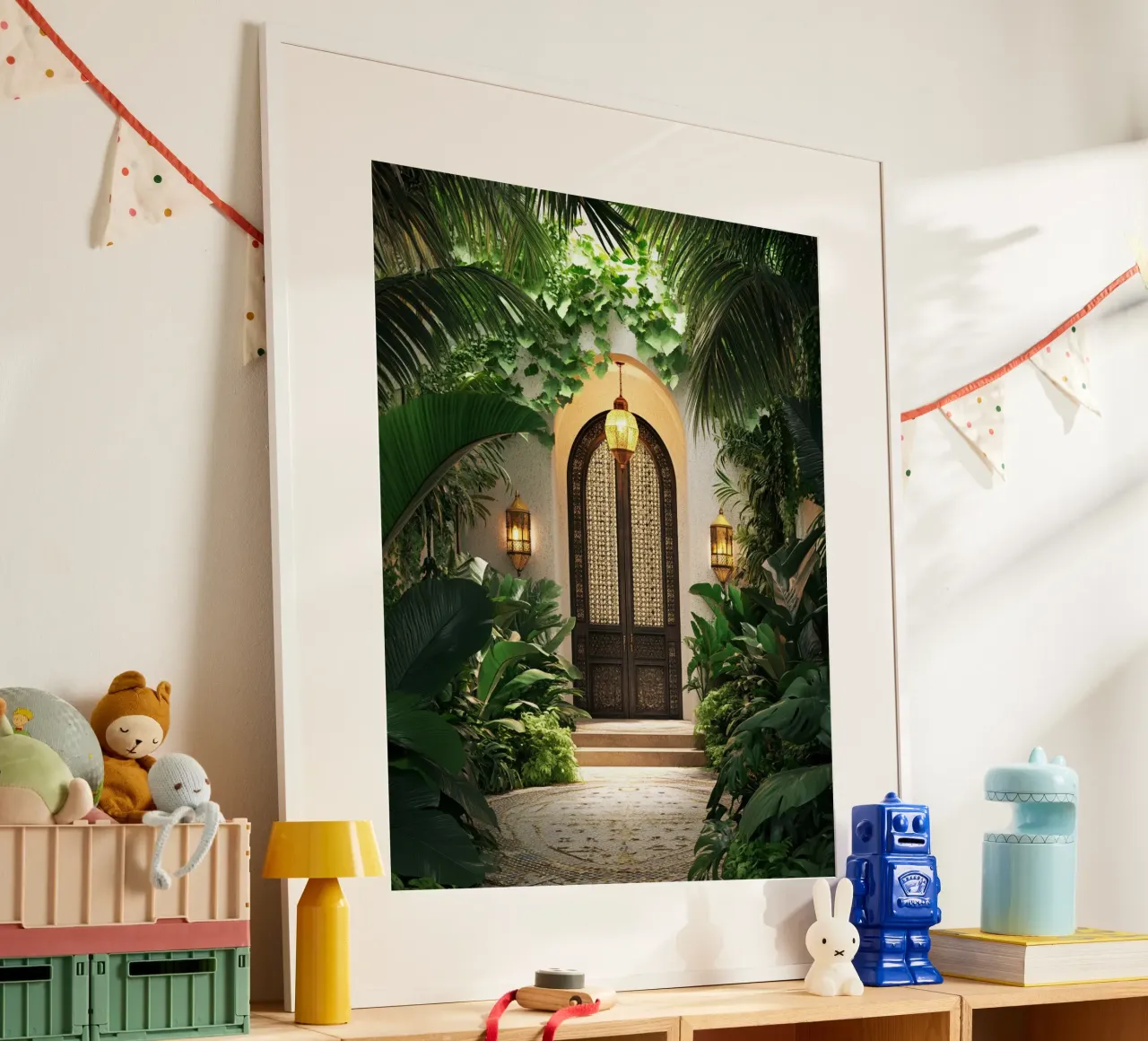 Verde lussureggiante poster con telaio in plastica da PhotoVibe Decor