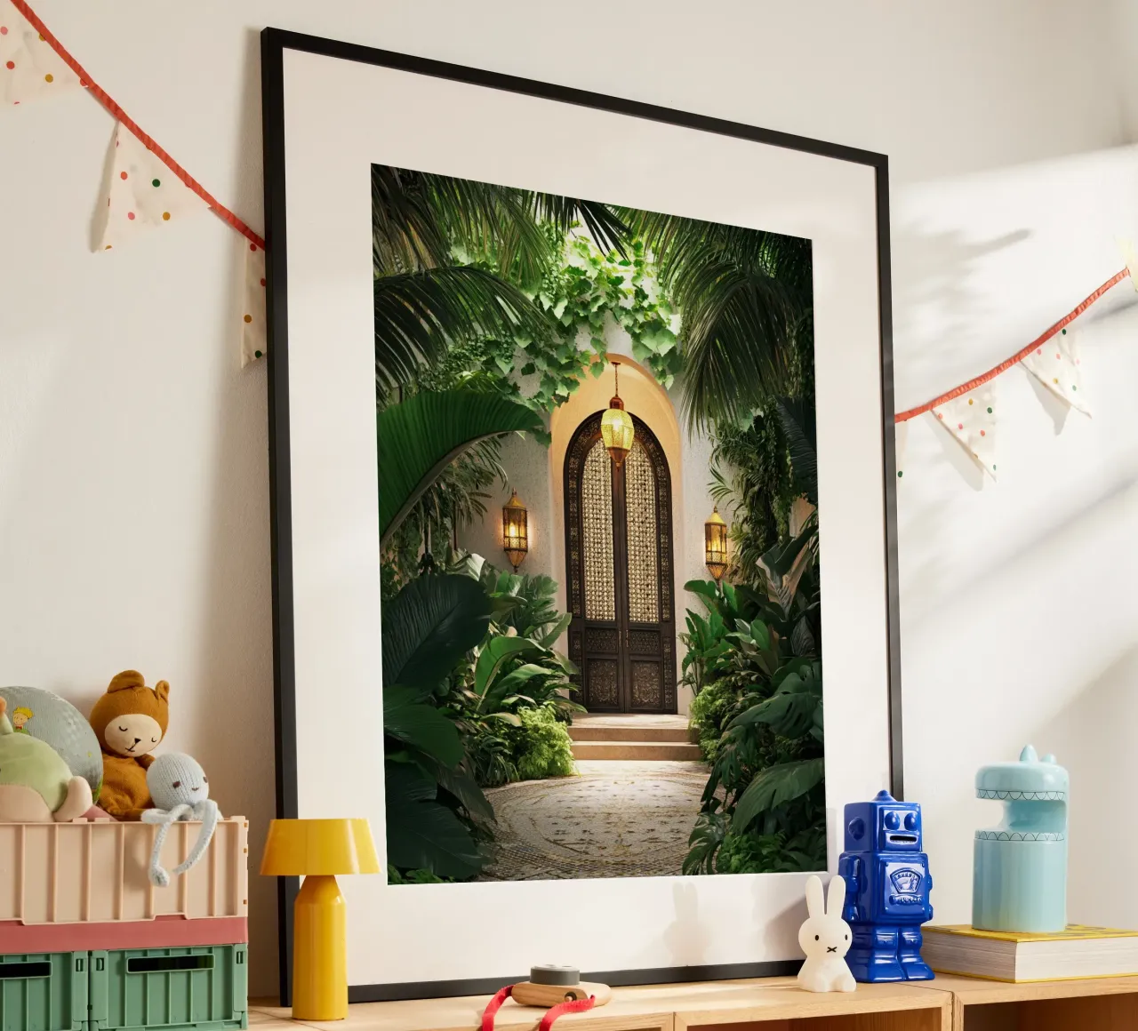 Verde lussureggiante poster con telaio in plastica da PhotoVibe Decor