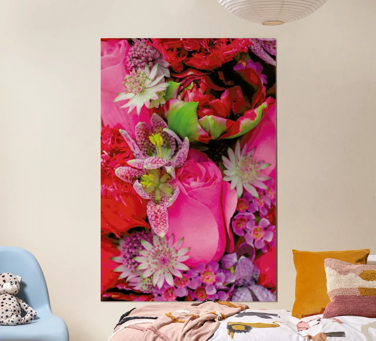 Flower Power poster con telaio in alluminio da Curious Collections by Marielle Leenders