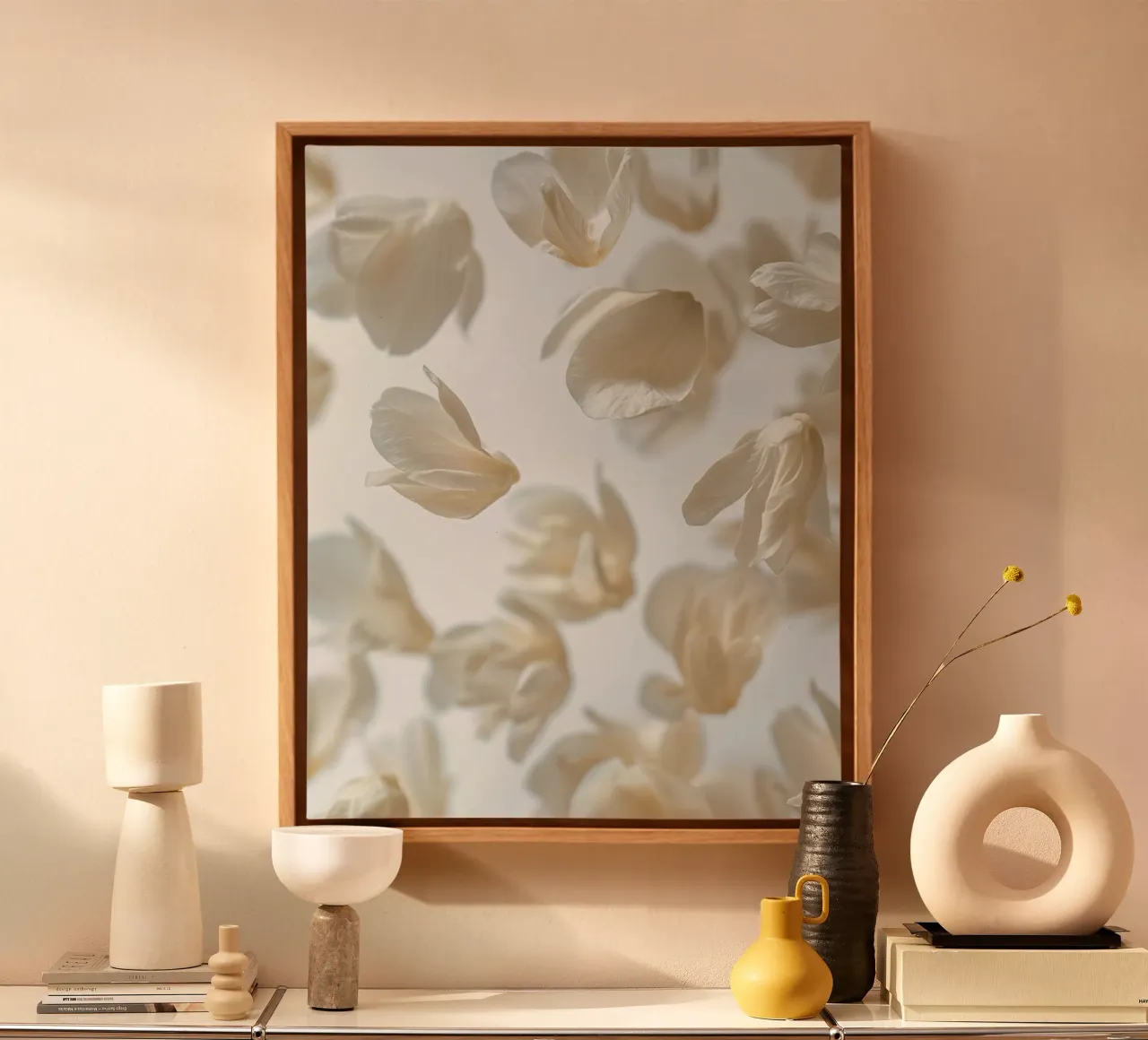 Floating Botanica canvas with Floater frame by PhotoVibe Decor